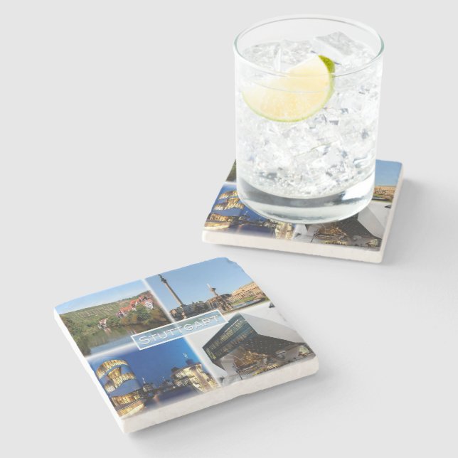 Dessous-de-verre En Pierre DE Stuttgart - Rivière Neckar - Schlossplatz - (Côté)