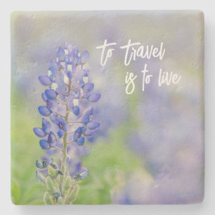 Dessous-de-verre En Pierre Décor à la maison fleurie avec devis de voyage