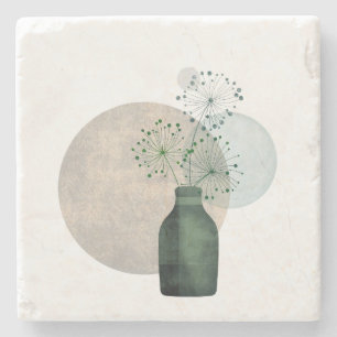 Dessous-de-verre En Pierre Décoration de maison scandinave botanique minimali