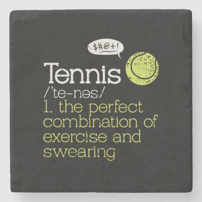 Dessous-de-verre En Pierre Définition du tennis (Devant)