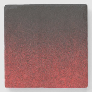 Dessous-de-verre En Pierre Dégradé de Parties scintillant rouge et noire