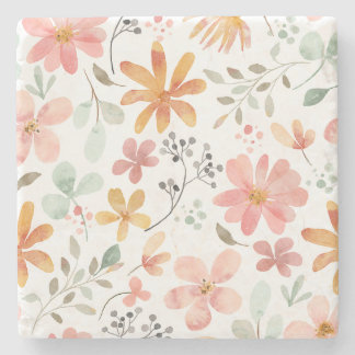 Dessous-de-verre En Pierre Delicate Soft Floral Cottagecore Home Decor