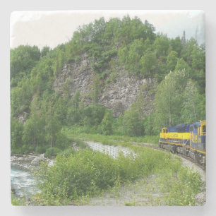 Dessous-de-verre En Pierre Denali Express Alaska Train Vacation Photographie