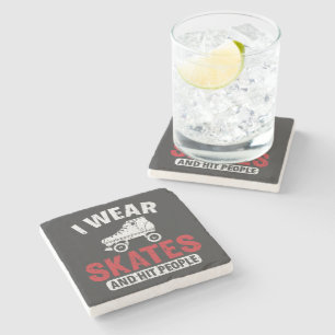 Dessous-de-verre En Pierre Derby sur roulettes patinage patin patineur