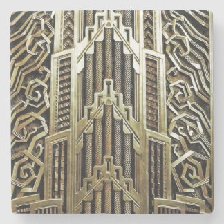 Dessous-de-verre En Pierre Design Art nouveau métallique, vintage, élégant, c