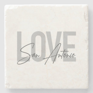 Dessous-de-verre En Pierre Design moderne, simple, chic, cool Love San Antoni