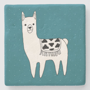 Dessous-de-verre En Pierre Design moderne Sketchy Aztec Llama