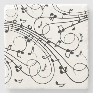 Dessous-de-verre En Pierre Design musical branché