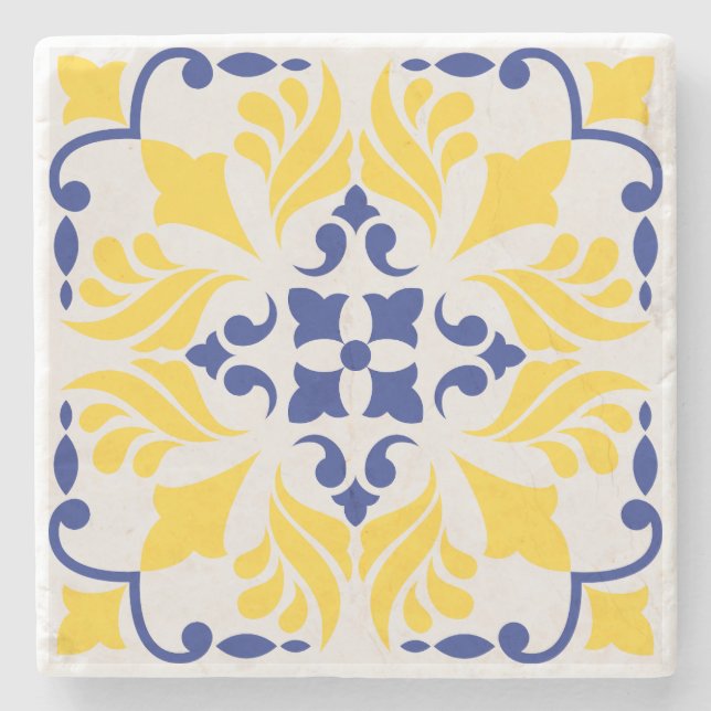 Dessous-de-verre En Pierre Design Riviera d'or (Devant)