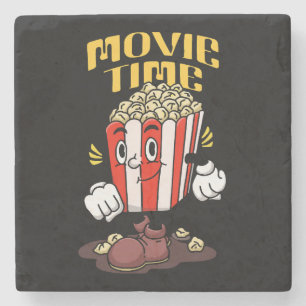 Dessous-de-verre En Pierre Dessin Animé Mascotte Popcorn
