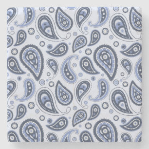 Dessous-de-verre En Pierre Dessin imprimé floral paisley complexe