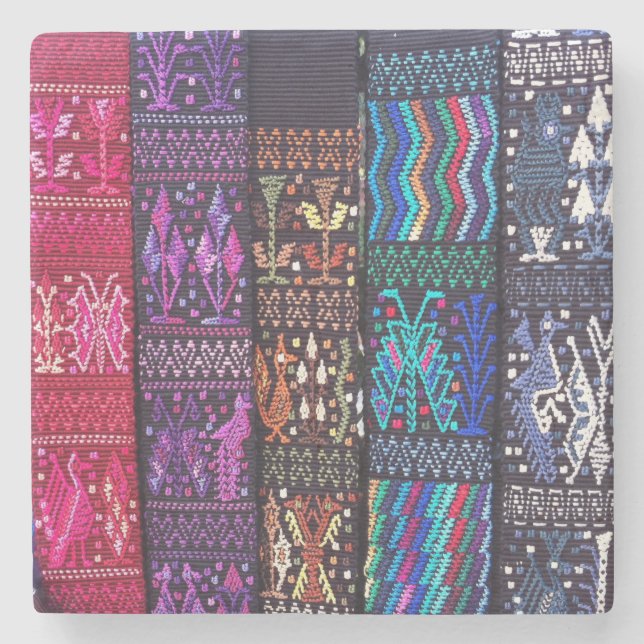 Dessous-de-verre En Pierre Dessins textiles guatémaltèques (Devant)