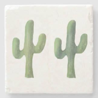 Dessous-de-verre En Pierre Dessous de plat en marbre | Cactus deux |