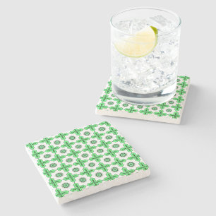 Dessous-de-verre En Pierre dessous de verre à motif géométrique symétrique dé