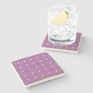 Dessous-de-verre En Pierre dessous de verre à motif géométrique symétrique dé