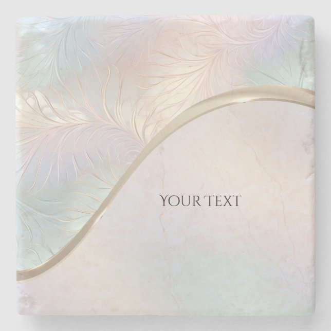 Dessous-de-verre En Pierre Dessous de verre Abstrait Iridescendant en pierre (Devant)