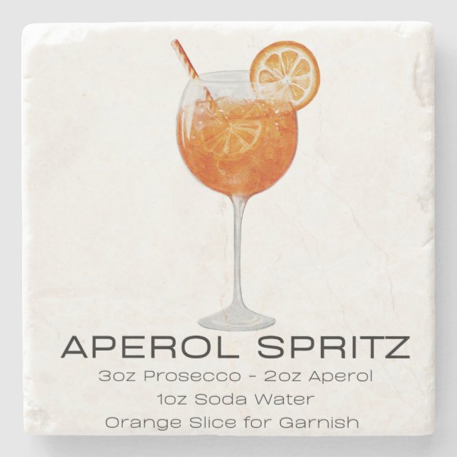 Dessous-de-verre En Pierre Dessous de verre - Aperol Spritz (Devant)