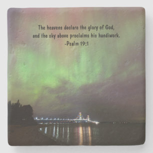 Dessous-de-verre En Pierre Dessous de verre Aurora du pont Mackinac