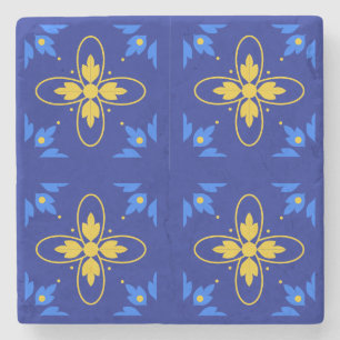 Dessous-de-verre En Pierre Dessous de verre Azulejo Bleu & Jaune (mini)