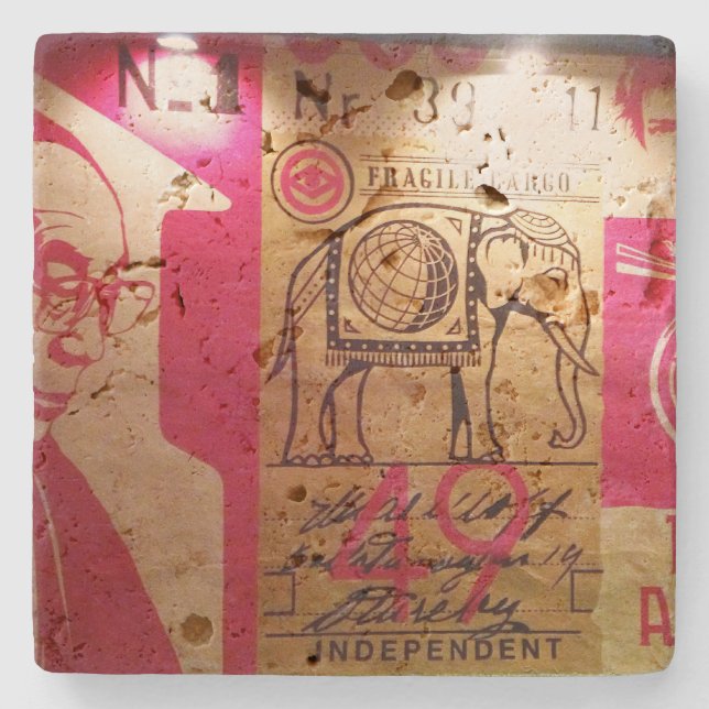 Dessous-de-verre En Pierre Dessous de verre bien usés (Devant)