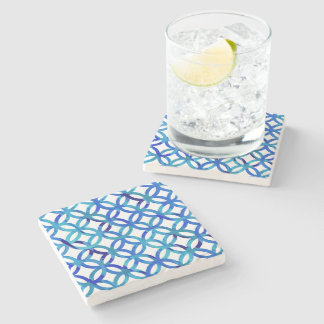 Dessous-de-verre En Pierre Dessous de verre bleus de pierre de motif de