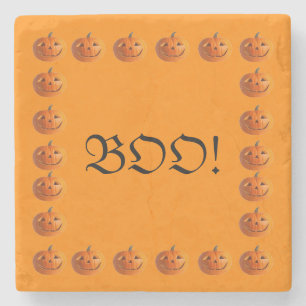 Dessous-de-verre En Pierre DESSOUS DE VERRE BOO Jack-O-Lanterns