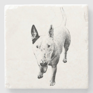 Dessous-de-verre En Pierre Dessous de verre Bull Terrier – Énergie de vrai ch
