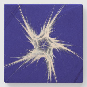 Dessous-de-verre En Pierre Dessous de verre Carré étoile bleu et blanc
