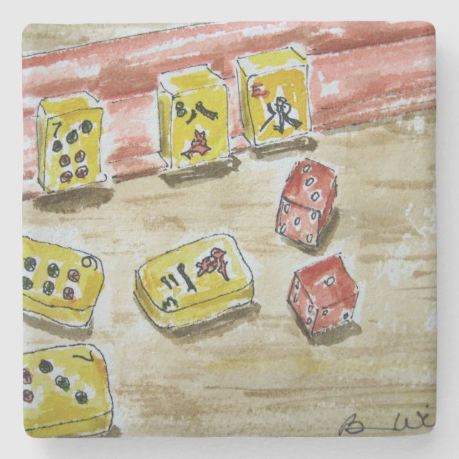 Dessous-de-verre En Pierre Dessous de verre chanceux de chaux (Devant)