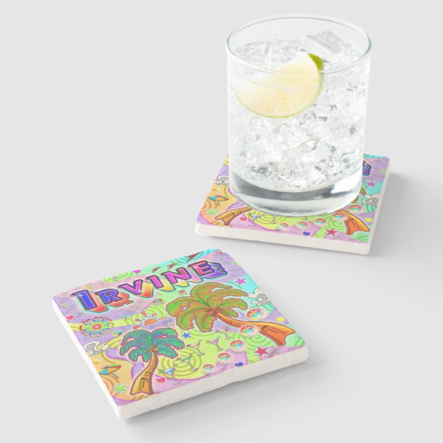 Dessous-de-verre En Pierre Dessous de verre Cible Vacances Irvine (Côté)