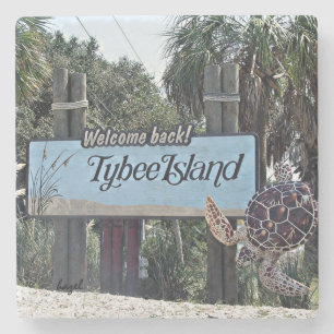 Dessous-de-verre En Pierre Dessous de verre d'accueil de l'île Tybee,