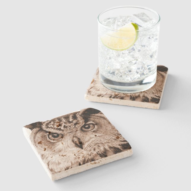 Dessous-de-verre En Pierre Dessous de verre d'aquarelle de fine art Eurasian  (Côté)