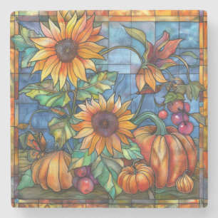 Dessous-de-verre En Pierre Dessous de verre d'art en verre d'automne