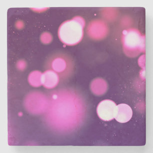 Dessous-de-verre En Pierre dessous de verre de conception Abstrait rose/mauve