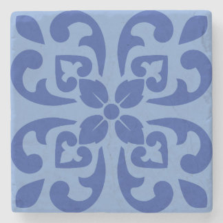 Dessous-de-verre En Pierre Dessous de verre de fleur de défilement Royal