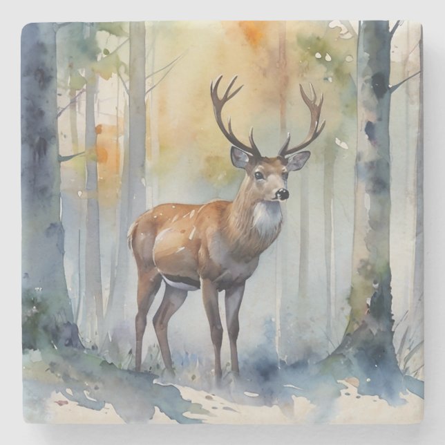Dessous-de-verre En Pierre Dessous de verre de Forest Deer (Devant)