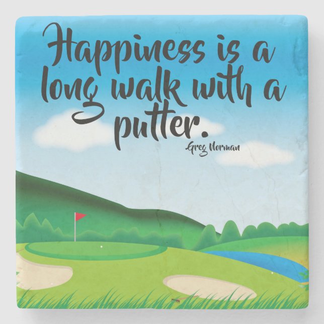 Dessous-de-verre En Pierre Dessous de verre de golf personnalisé (Devant)