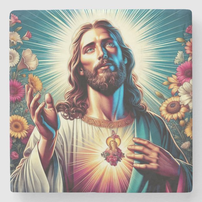 Dessous-de-verre En Pierre Dessous de verre de Jésus ! (Devant)