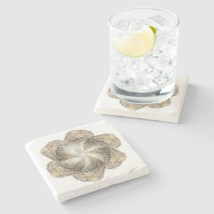 Dessous-de-verre En Pierre Dessous de verre de marbre de fleur d'huître -