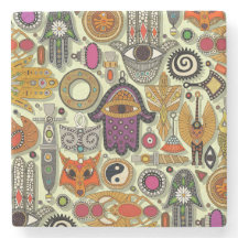 DESSOUS DE VERRE de miel TALISMANS