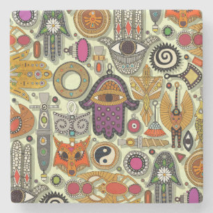 Dessous-de-verre En Pierre DESSOUS DE VERRE de miel TALISMANS