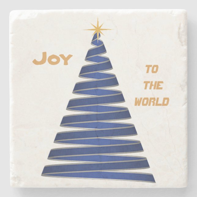 Dessous-de-verre En Pierre Dessous de verre de Noël Blue Joy (Devant)