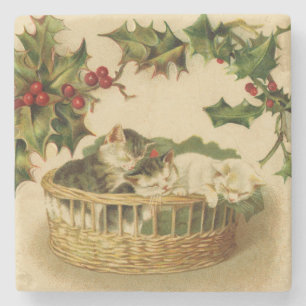 Dessous-de-verre En Pierre Dessous de verre de Noël et de pierre blanche