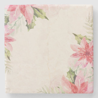 Dessous-de-verre En Pierre Dessous de verre de Noël Poinsettia