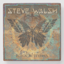 Dessous de verre de papillon noir Steve Walsh