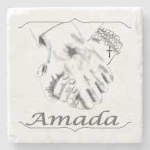 Dessous de verre de pierre "Amada"