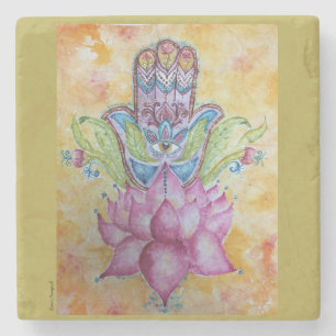 Dessous-de-verre En Pierre Dessous de verre de pierre d'art de Hamsa