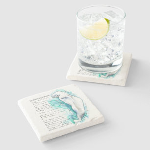 Dessous-de-verre En Pierre Dessous de verre de pierre de baleine de beluga de