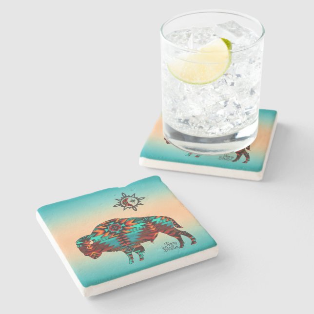 Dessous-de-verre En Pierre Dessous de verre de pierre de Buffalo Sud-Ouest (Côté)