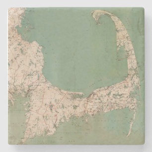 Dessous-de-verre En Pierre Dessous de verre de pierre de carte de Cape Cod